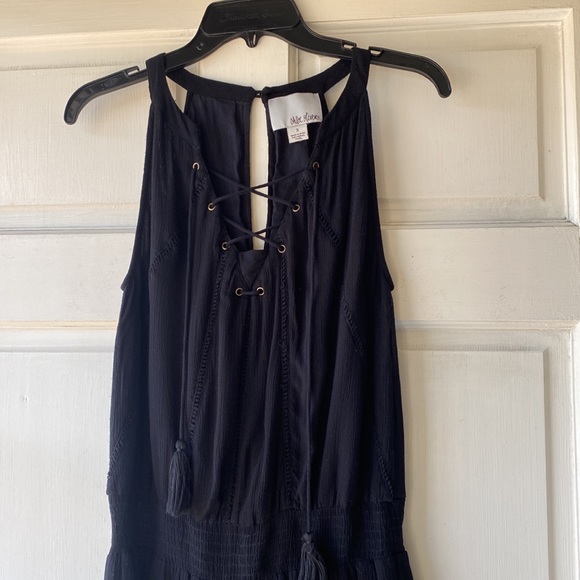 Chloe Oliver Black Lace Up Romper Size S - Picture 4 of 8